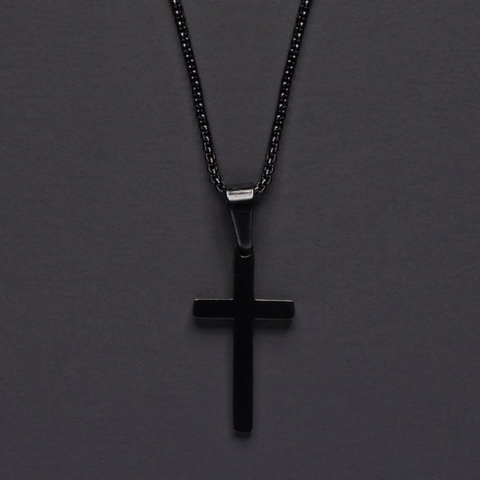 The Luxe Black Cross Chain