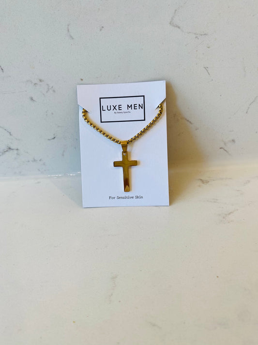 Luxe Men Sleek Cross Chain